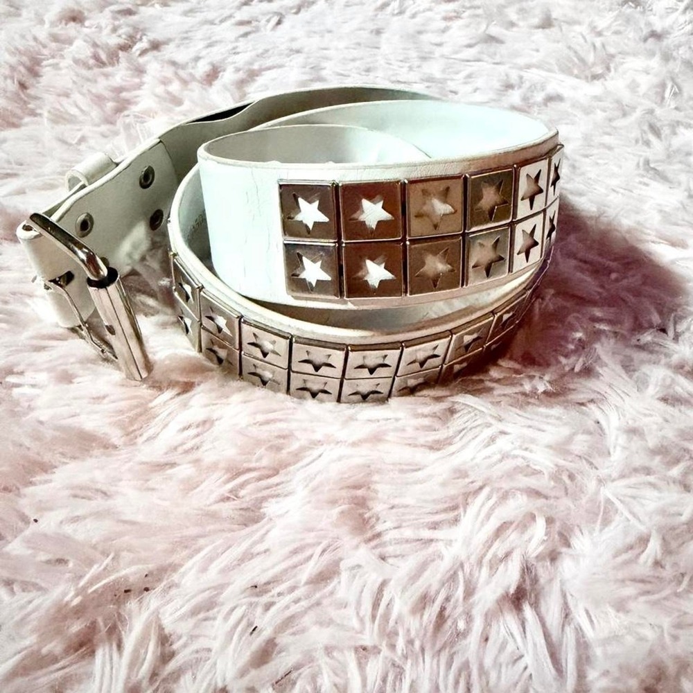 Y2K Punk Emo Alternative Scene Girl Star Studded Belt Womens S/M Edgy Grunge